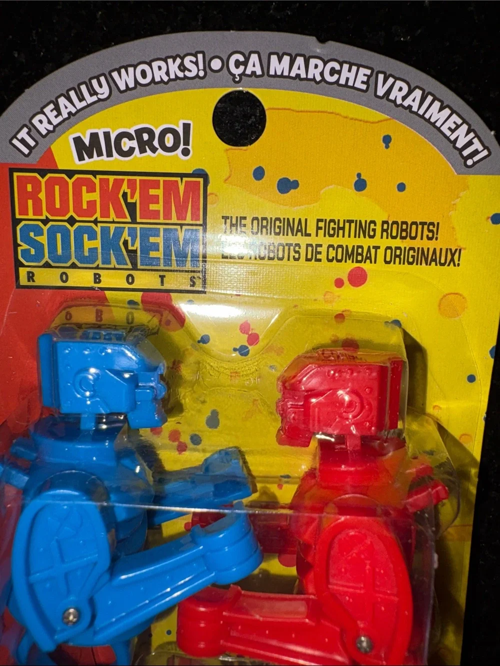 Mattel Rock 'Em Sock 'Em Micro Ring Robots Blue & Red